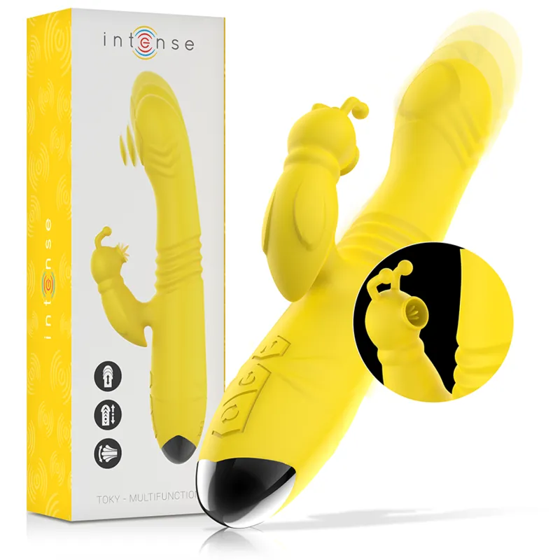 Intense - Iggy Multifunction Rechargeable Vibrator Up & Down With Clitoral Stimulator Yell