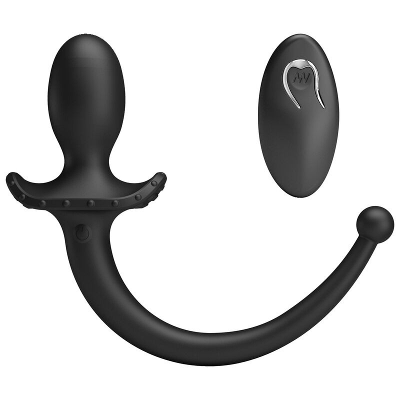 Mr play - wireless remote control anal and perineum vibrator black
