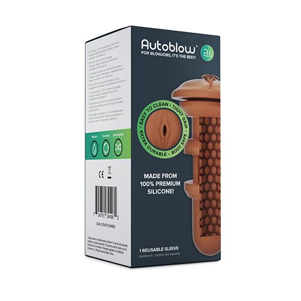 Autoblow - A.I. Silicone Vaginal Sleeve Brown