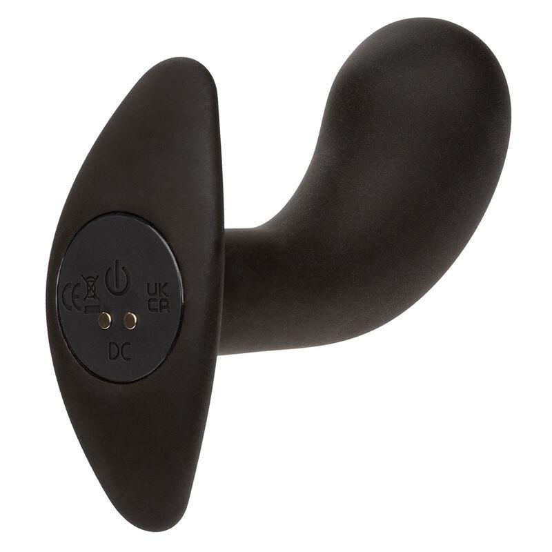 Calexotics - Rock Bottom Curved Anal Plug 10 Vibrations Silicone Black