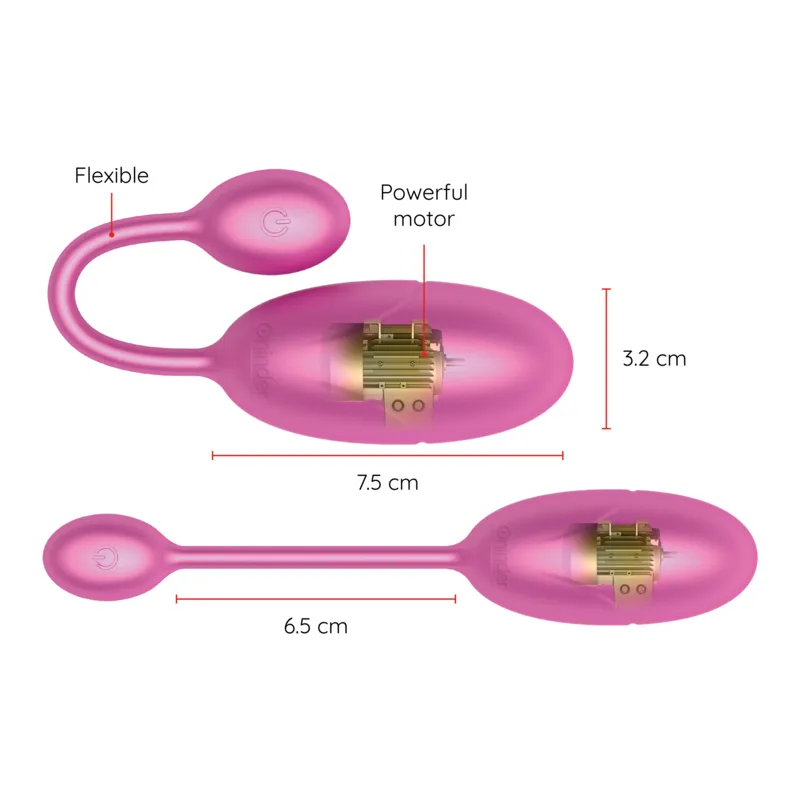 Oninder - Tokyo Vibrating Egg Pink 7.5 X 3.2 Cm Free App 2