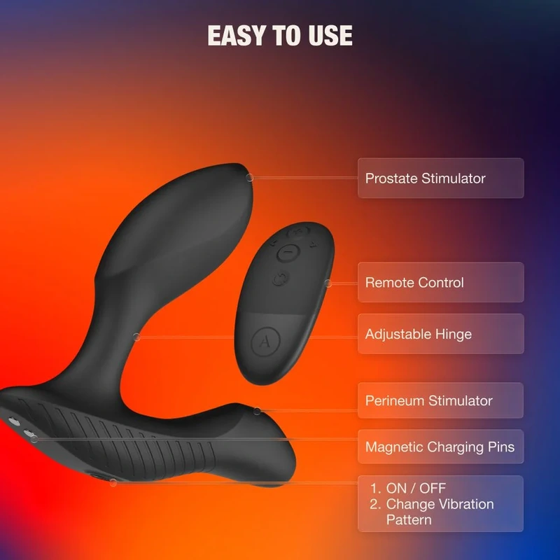 Arcwave - perk vibrating prostate massager with dual motor and remote control black 4