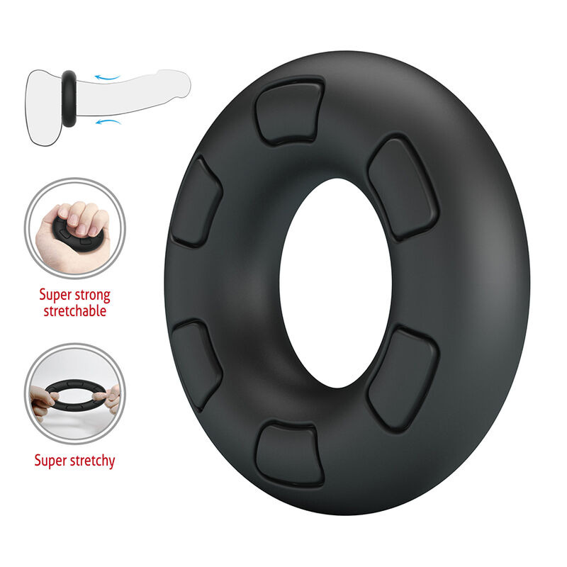 Crazy bull - bertram super soft silicone cock ring black 5