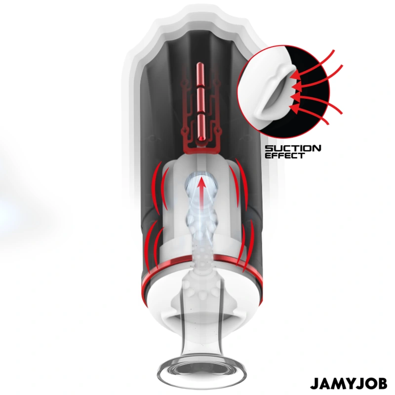Jamyjob - megabite automatic mouth masturbator 5 suction and vibration modes