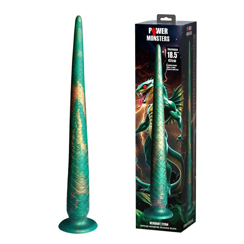 Power monsters - wildwyrm tail bicolor fantasy silicone dildo 47 cm Ø 4 cm 6
