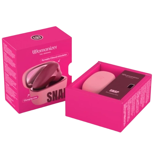 Womanizer - snap suction clitoral stimulator 6 intensity levels crushed berry 11