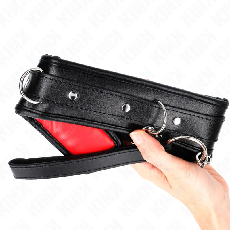 Kink - Necklace With Sponge Imitation Leather Strap Model 3 Adjustable 37-54 Cm X 3 Cm 2