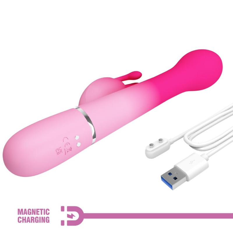 Pretty love - dejon 3 in 1 multifunction rabbit vibrator pink 9