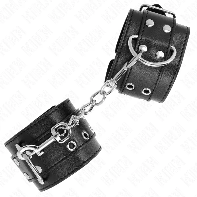 Kink - Double Buckle Wrist Restraints Black Adjustable 19-26 Cm