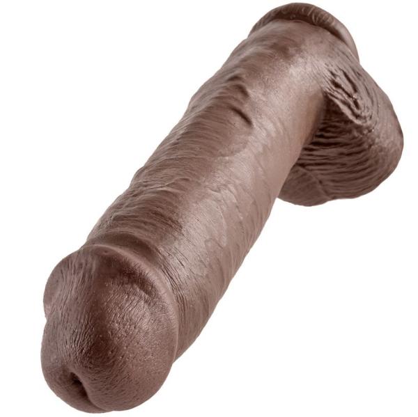 King Cock 11&Quot; Cock Brown With Balls 28 Cm 2