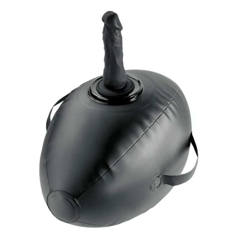Fetish fantasy series - body dock inflatable love ball with dildo black 41.9 cm