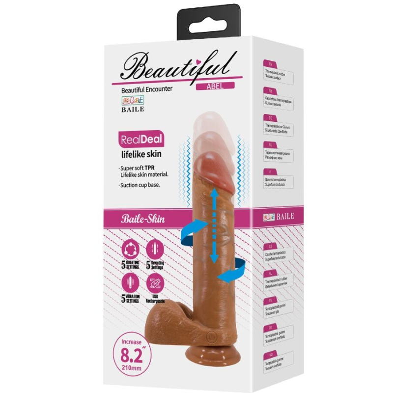 Baile - abel realistic dildo 21 cm mulatto 9