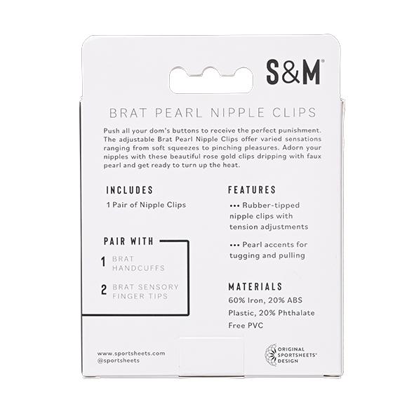 Sportsheets - Sex & Mischief Brat Pearl Nipple Clips 5