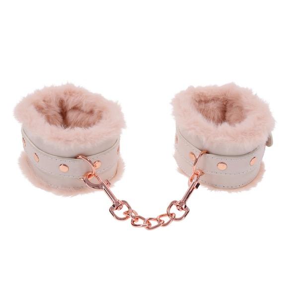 Sportsheets - S&M Peaches ‘N Creame Fur Handcuffs Cream 12