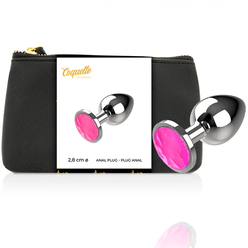 Coquette Anal Plug Metal Pink Size S 2.7x 8cm