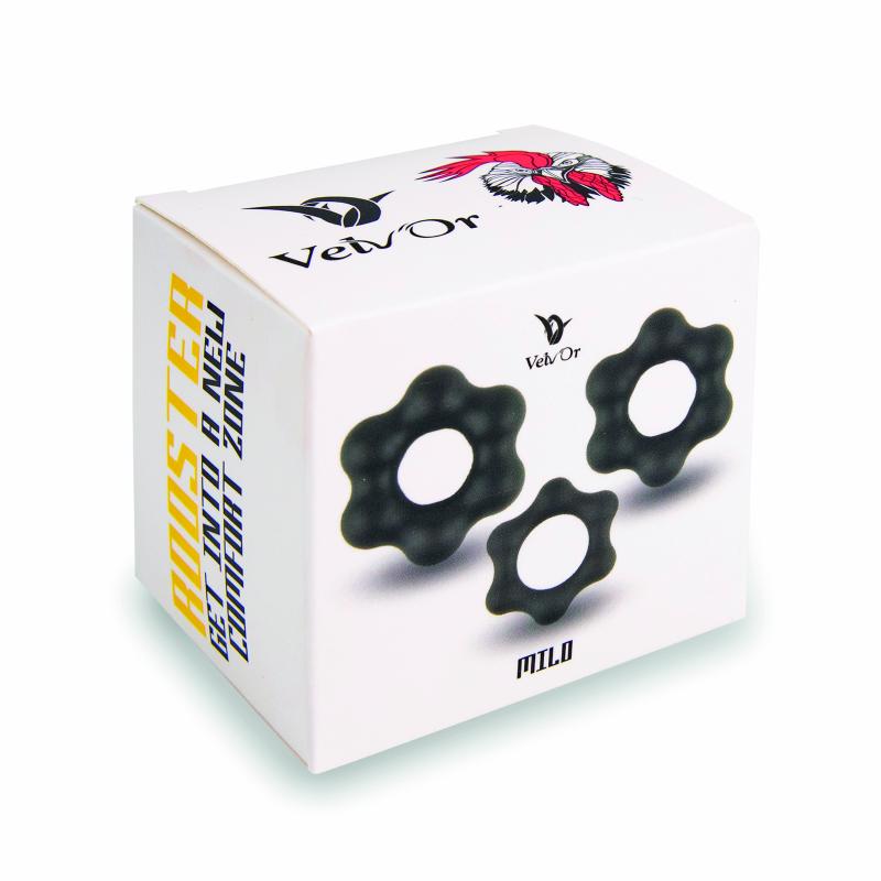 Velv'or - Rooster Milo Pack Set Of Robust Cock Rings 8