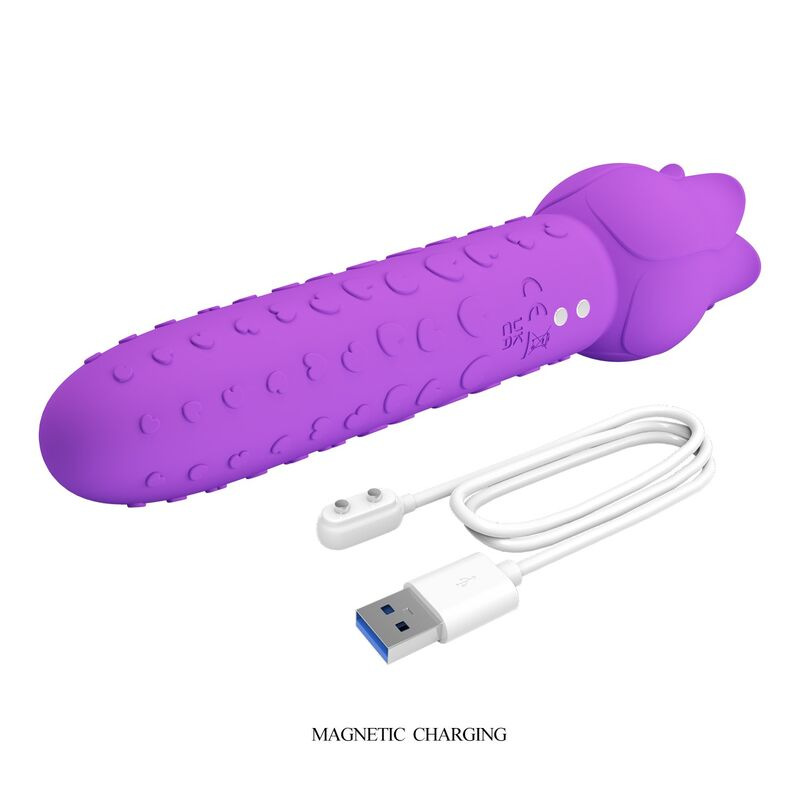 Pretty love - dannell rechargeable oral and clitoral stimulator vibrator purple 6