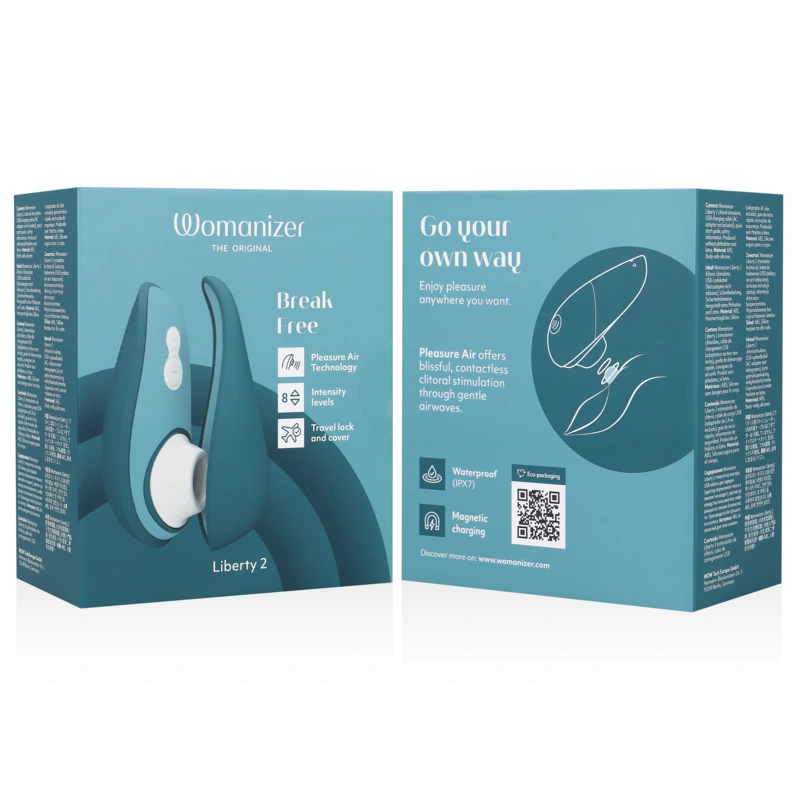Womanizer - liberty 2 clitoris stimulator & suction blue 6