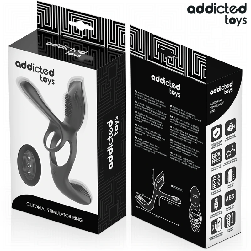 Addicted toys - double penis ring with clitoral stimulator 6