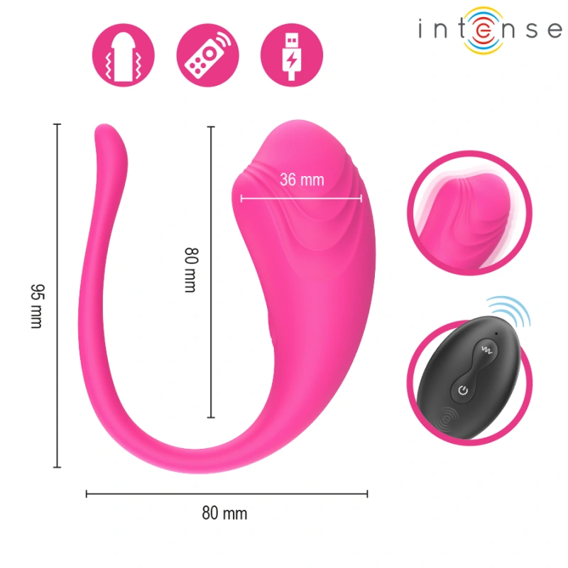 Intense - olivia pink vibrating egg with remote control 4