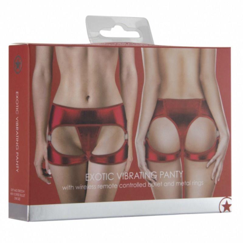 Ouch! Exotic Vibrating Panty- Red 6