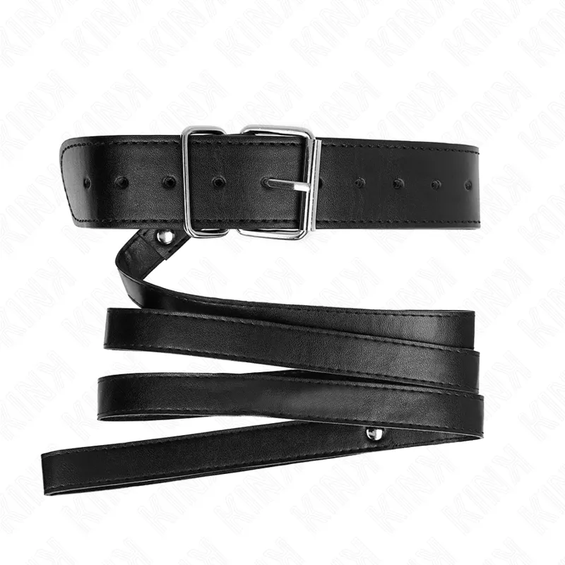 Kink - Necklace With Belt 116 Cm Black Strap Adjustable 32-50 Cm X 8 Cm