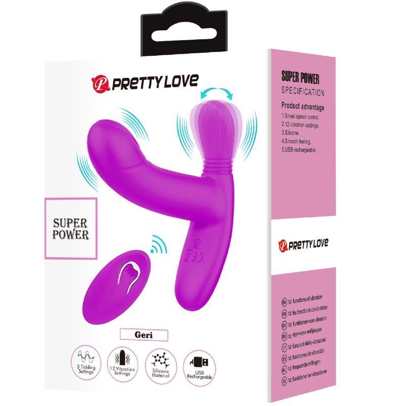 Pretty Love - Geri Clitoris Massager Pink Remote Control 8