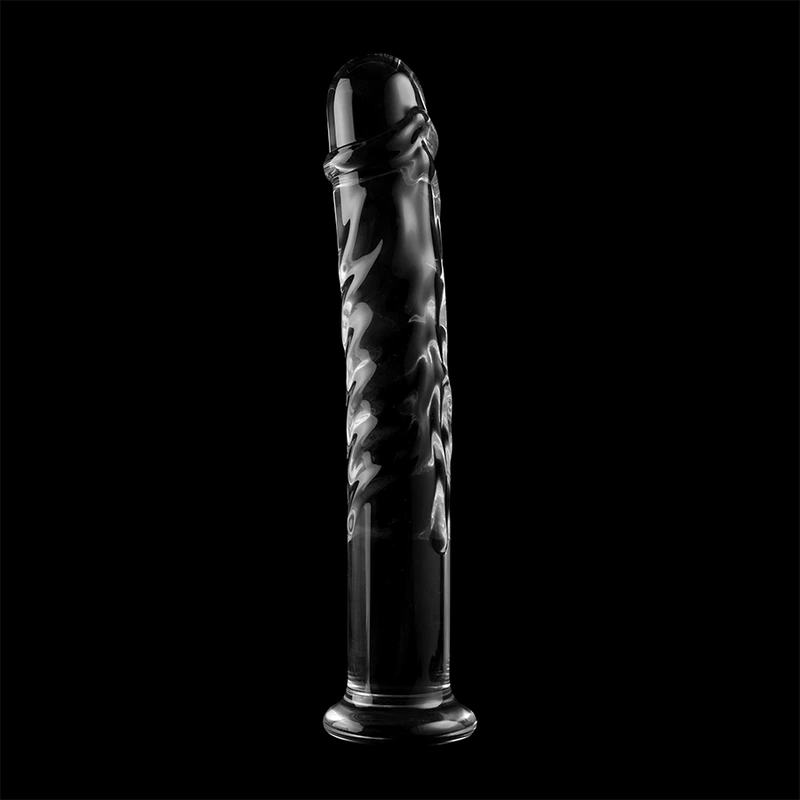 Nebula series by ibiza - model 16 dildo borosilicate glass clear 18.5 cm -o- 3 cm 6