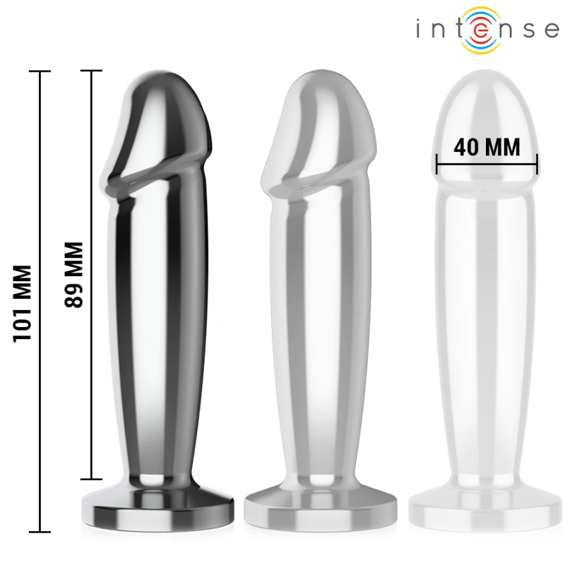 Intense - anal plug 10 vibrations metal dildo with remote control m 4