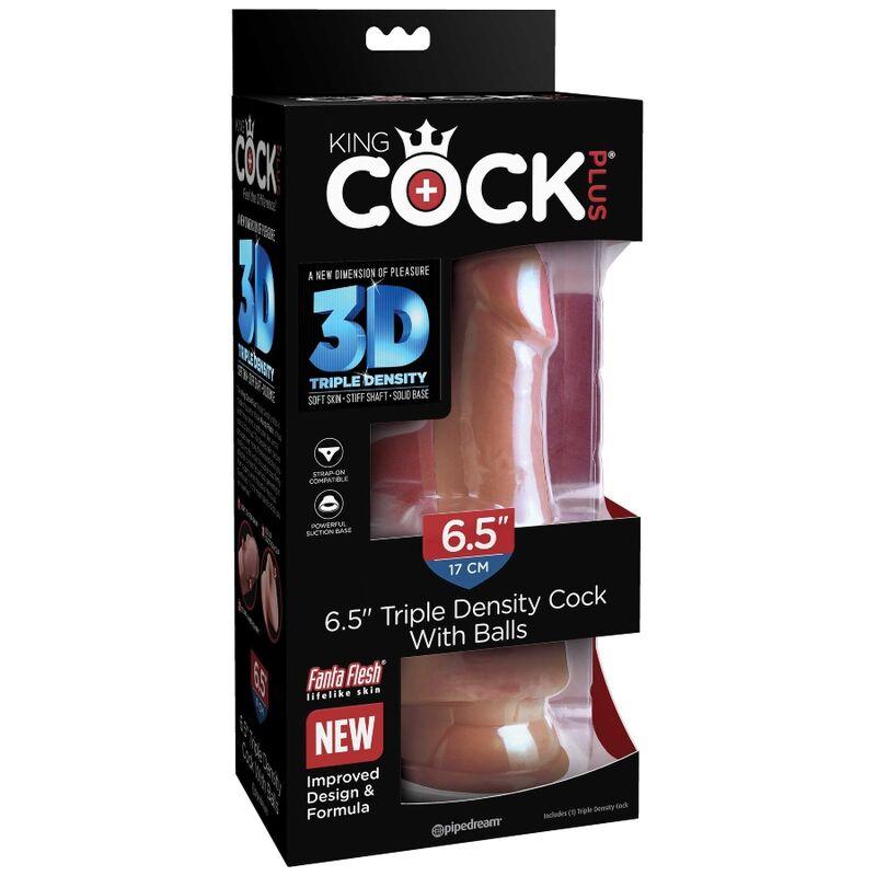 King Cock Plus 3d Cock With Balls 17 Cm