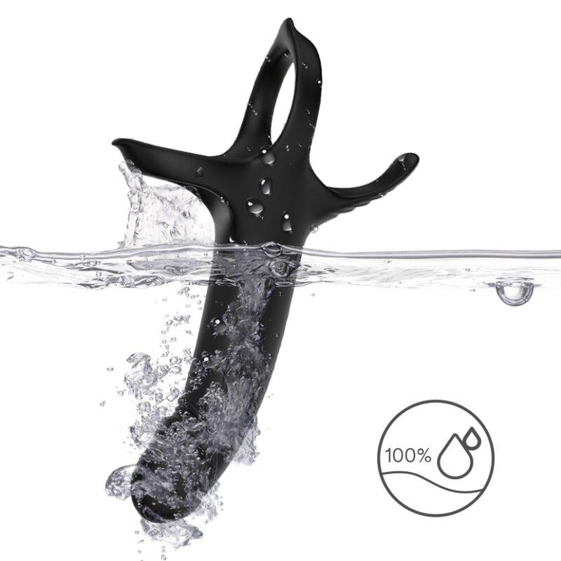 Armony - Dildo With Ring & Vibrator Black 12
