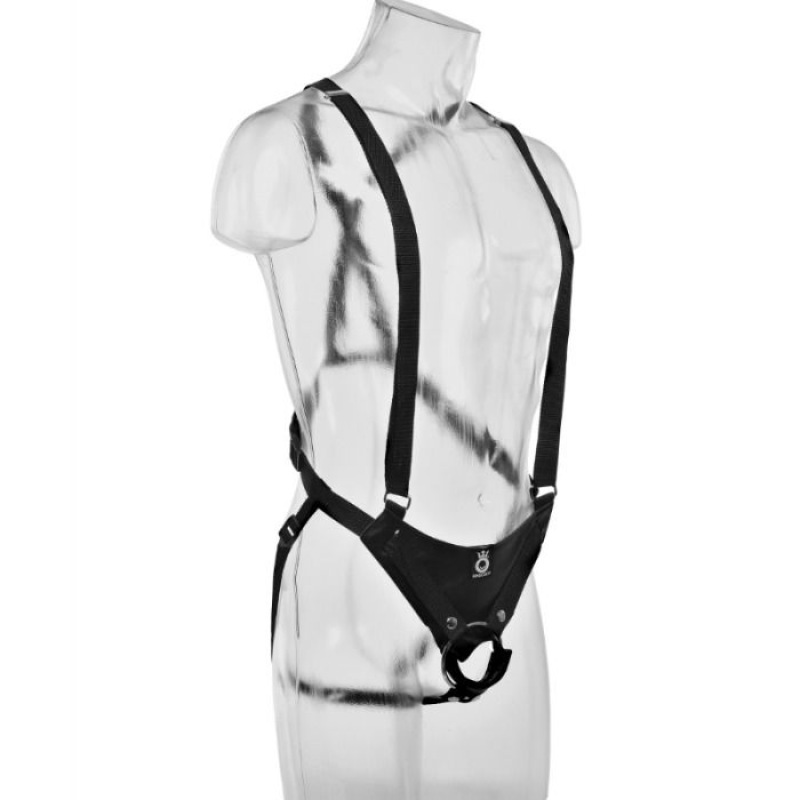 King cock - 28 cm hollow strap-on suspender system flesh 3