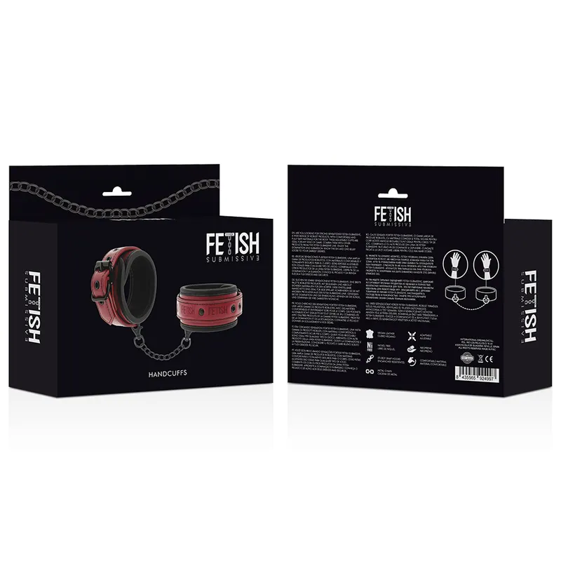 Fetish Submissive Dark Room Handcuffs Vegan Leather - Putá 6
