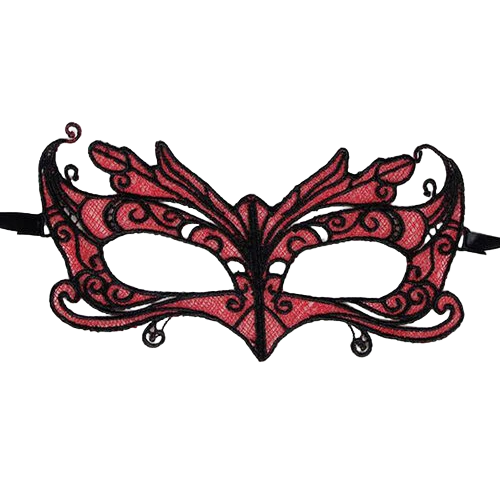 Queen Lingerie - Lace Mask With Red Details