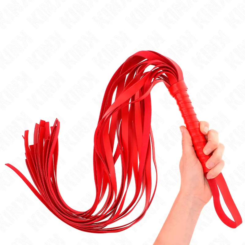 Kink - Red Short Handle Long Tail Whip 70 Cm