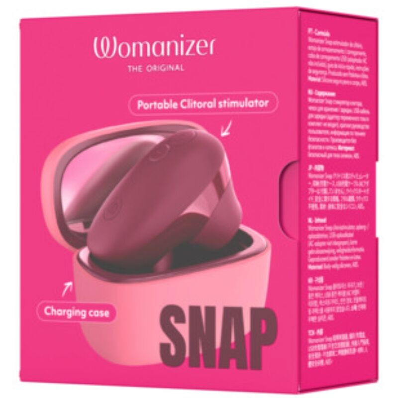Womanizer - snap suction clitoral stimulator 6 intensity levels crushed berry 13