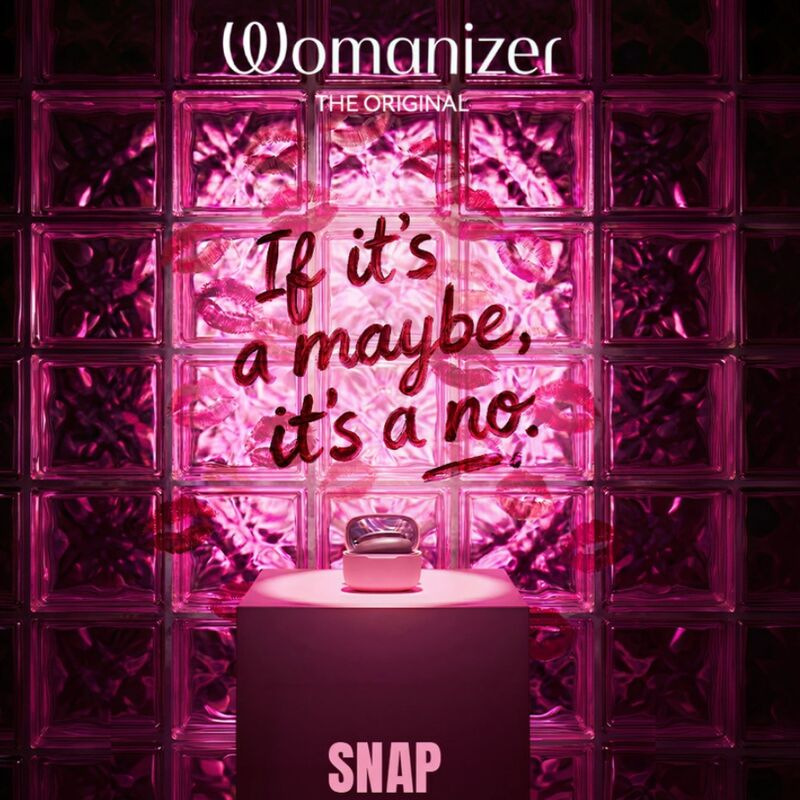 Womanizer - snap suction clitoral stimulator 6 intensity levels crushed berry 8