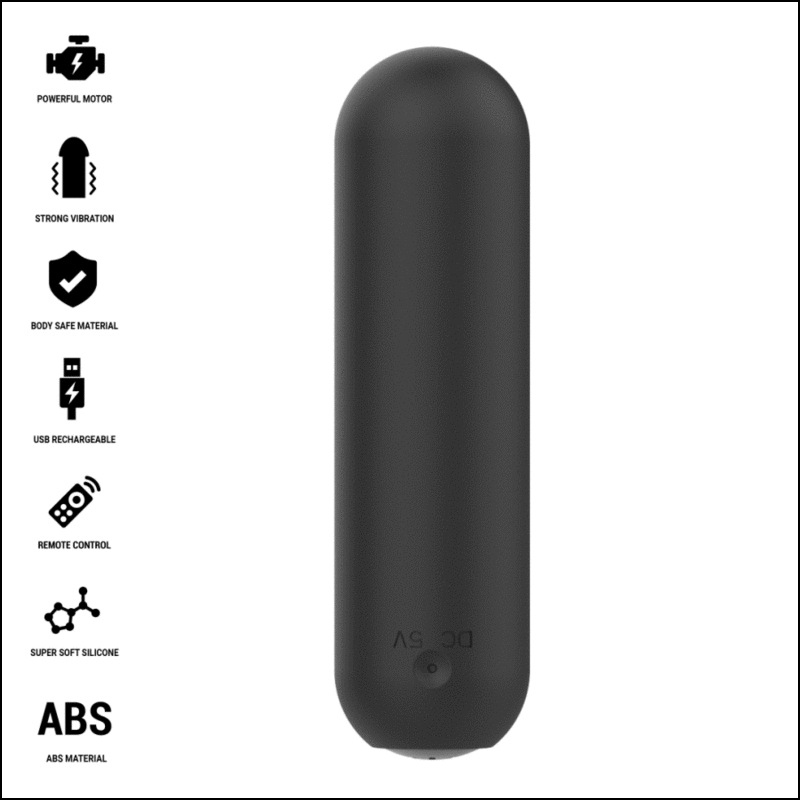 Intense - judy rechargeable vibrating bullet with remote control black 1