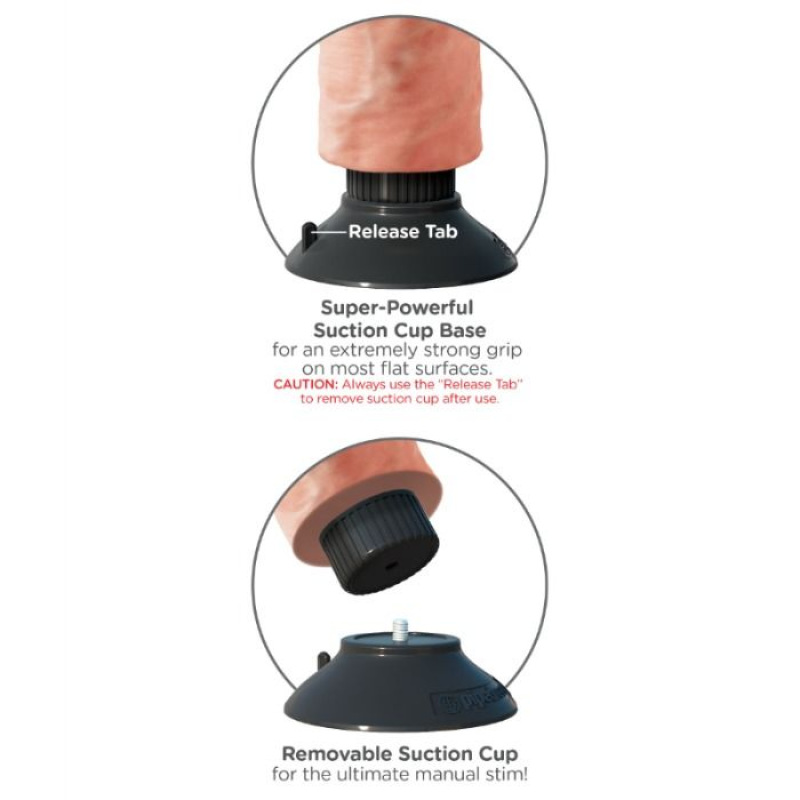 King cock - 25.5 cm vibrating cock with balls flesh 1