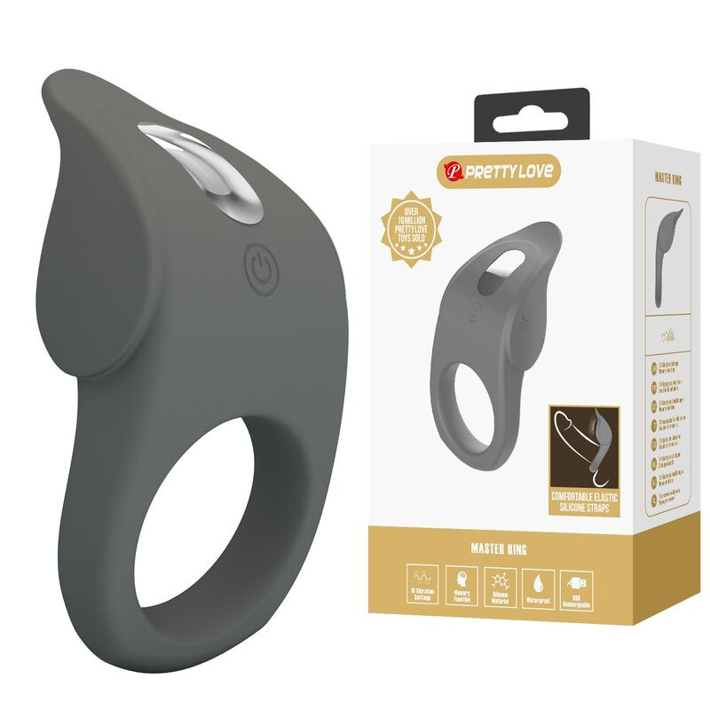 Pretty love - rechargeable flexible silicone vibrating ring 8
