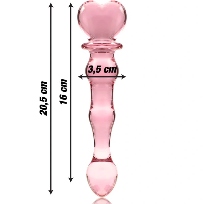 Nebula series by ibiza - model 21 dildo borosilicate glass pink 20.5 cm -o- 3.5 cm 2