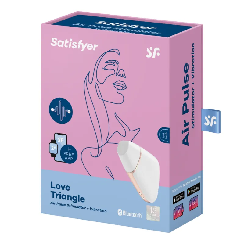 Satisfyer Connect - Love Triangle White / Gold - Stimulátor Klitorisu