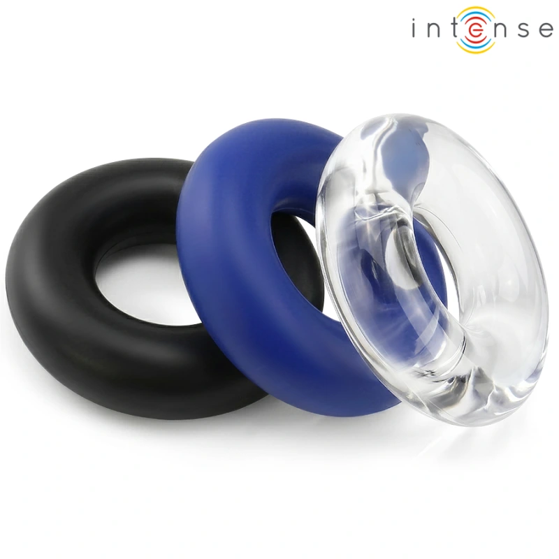 Intense - wick set of 3 penis rings various colors 3