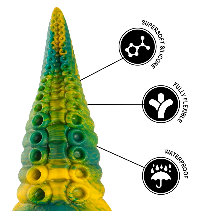 Epic - cetus dildo green tentacle small size 8