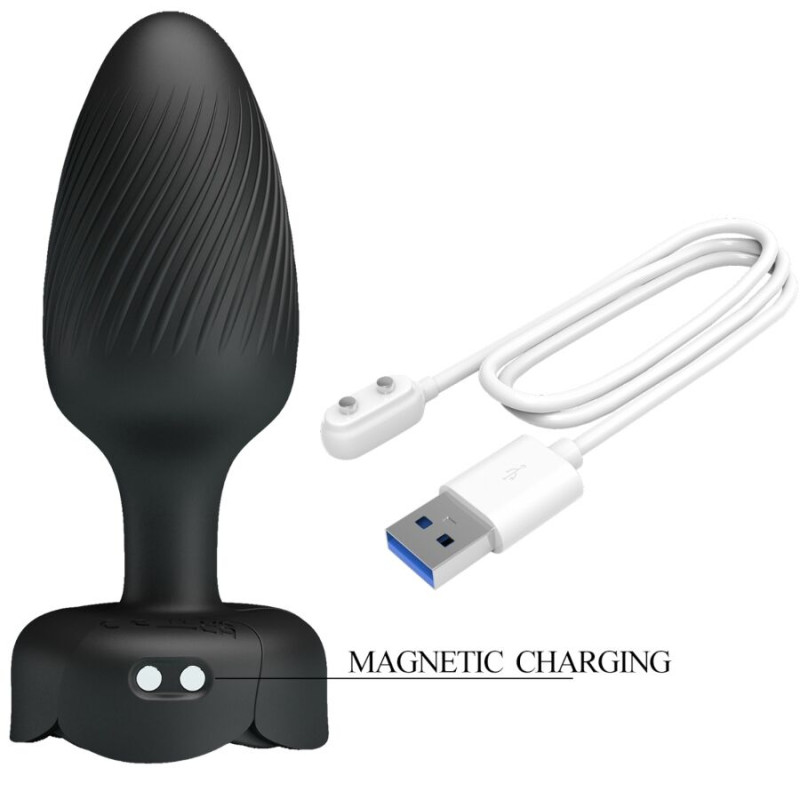 Pretty love - osborn anal plug with led light black 9.8 cm 6