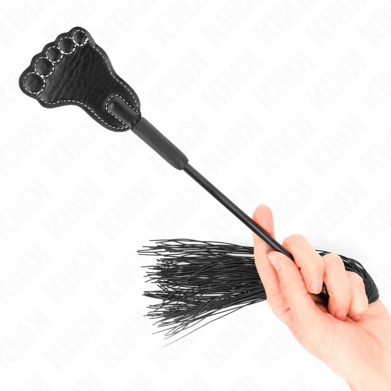 Kink - Foot Shaped Paddle With Tassel Whip 31 Cm 2