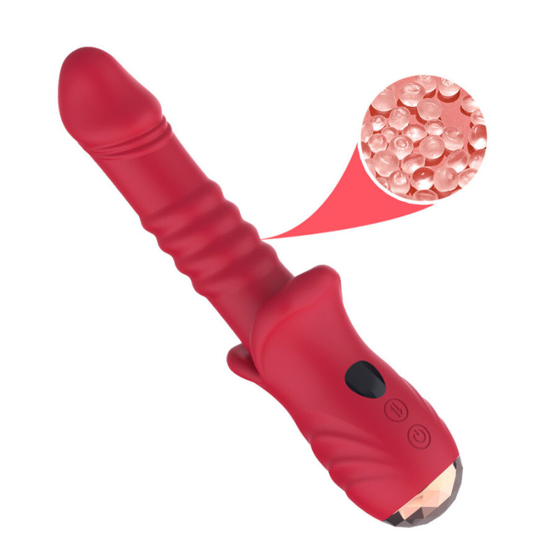 Armony - point a stimulating vibrator dildo red 4