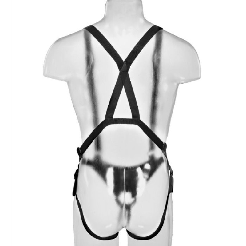 King cock - 28 cm hollow strap-on suspender system flesh 4