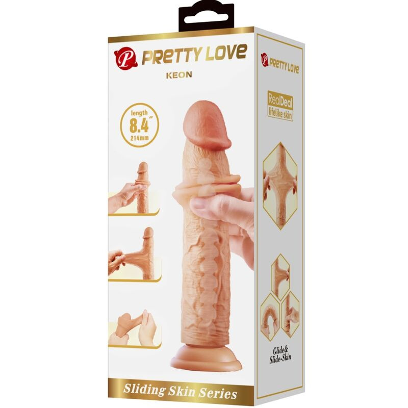 Pretty love - keon realistic dildo 21 cm flesh 6