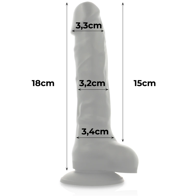 Cock miller - harness + silicone density articulable cocksil black 18 cm 8